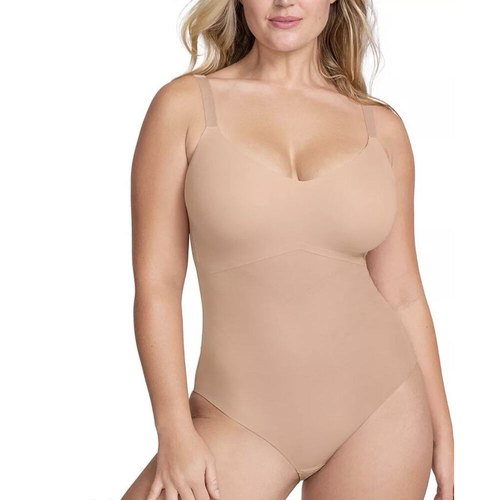 Honeylove Shaping Cami Bodysuit Sand 3X Smoothing‎ Lifting Comfort